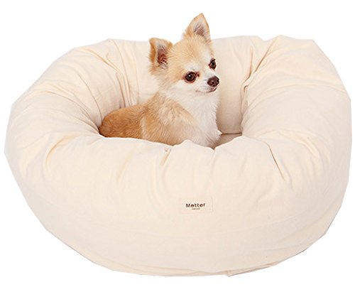 Amazon | オーガニックコットン 犬 猫のベッド ネルドーナツタイプ S